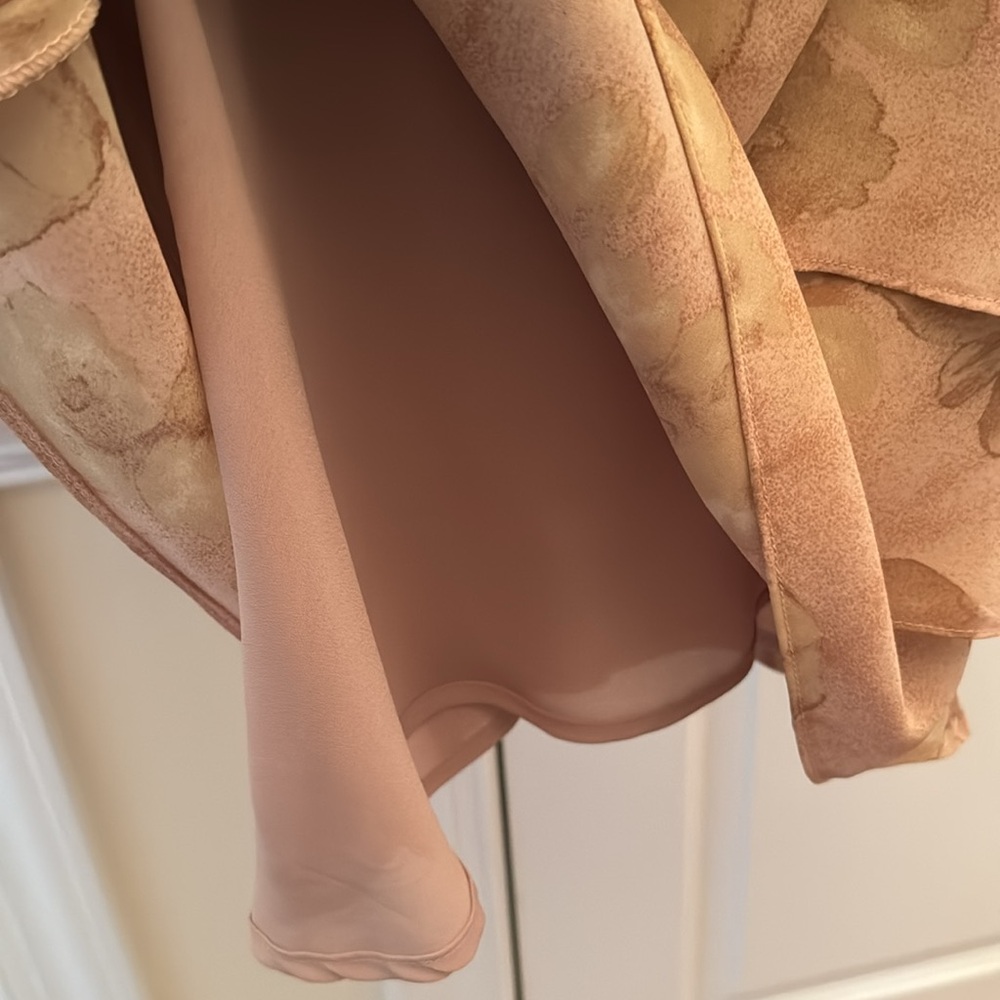 JONES NEW YORK DRESS Shift L/S Layered Tier Hem Pink Size 12 EUC $100 lcsr - Picture 7 of 12